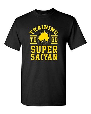 Training To Go Super Saiyan Goku Anime Funny Humor Parody DT Adult T-Shirt Tee