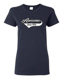 Ladies Awesome Since 1976 With Tail Happy Birthday Gift Funny DT T-Shirt Tee