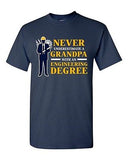 Never Underestimate A Grandpa With Engineering Degree Funny DT Adult T-Shirt Tee