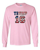 Long Sleeve Adult T-Shirt Donald Trump 16 2016 President Election Campaign DT