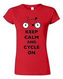 Junior Keep Calm And Cycle On Cycling Bike Bicycle Ride Funny DT T-Shirt Tee