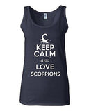 Junior Keep Calm And Love Scorpions Desert Animal Lover Sleeveless Tank Tops