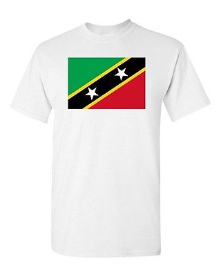 Saint Kitts And Nevis Country Flag State Nation Patriotic DT Adult T-Shirt Tee