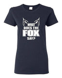 Ladies What Does the Fox Say Sound Music Song Party Swag Retro Cool T-Shirt Tee