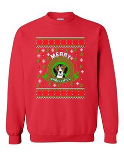 Merry Christmas Beagles Dog Pet Ugly Christmas Funny DT Crewneck Sweatshirt