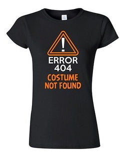 Junior Costume Error 404 Not Found Halloween Orange Funny Humor DT T-Shirt Tee
