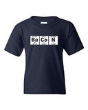 Bacon Strips Elements Chemistry Funny Geek Nerd Novelty Youth Kids T-Shirt Tee