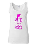 Junior Keep Calm And Love Syria Country Nation Patriotic Sleeveless Tank Top