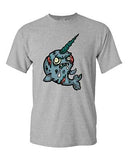 Zombie Narwhal Undead Animals Devil Monster Horror Adult DT T-Shirt Tee