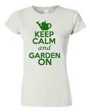 Junior Keep Calm and Garden On Novelty Landscape Artist Graphic T-Shirt Tee