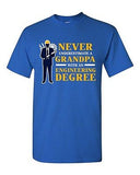 Never Underestimate A Grandpa With Engineering Degree Funny DT Adult T-Shirt Tee