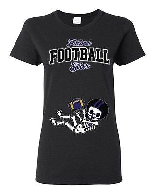 Future Football Star Baltimore Baby Skeleton Ladies DT T-Shirt Tee