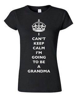 Junior I Can't Keep Calm I'm Going To Be A Grandma Family DT T-Shirt Tee