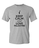 Keep Calm And Love Palestine Country Patriotic Novelty Adult T-Shirt Tee