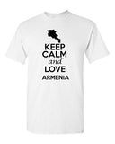 Keep Calm And Love Armenia Country Patriotic Novelty Adult T-Shirt Tee