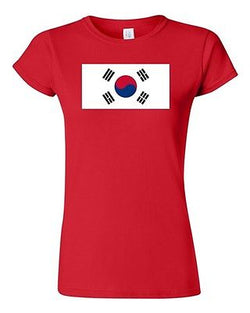 Junior South Korea Country Flag Seoul Korean Nation Patriotic DT T-Shirt Tee