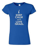 Junior Keep Calm And Love Israel Country Nation Patriotic Novelty T-Shirt Tee