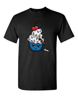 Too Cute To Eat Cupcake Cherry Sweet Food Dessert Novelty Adult DT T-Shirt Tee