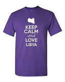Keep Calm And Love Libya Country Nation Patriotic Novelty Adult T-Shirt Tee