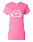 Ladies 2012 Zombie Apocalypse Rescue Team Horror North America Funny T-Shirt Tee