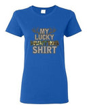 Ladies My Lucky Hunting Shirts Deer Hunt Camouflage Camo Funny DT T-Shirt Tee