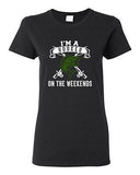 Ladies I'm A Hooker On The Weekends Fishing Fish Girl Funny Humor DT T-Shirt Tee