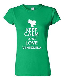 Junior Keep Calm And Love Venezuela Country Statement Novelty T-Shirt Tee