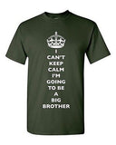 I Can't Keep Calm I'm Going To Be A Big Brother Bro Family DT Adult T-Shirt Tee