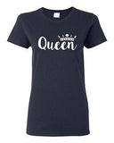 Ladies Queen Crown Couple Love Matching Relationship GF Funny DT T-Shirt Tee