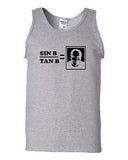 Sin B Tan B = Cos B Math Funny Humor Novelty Statement Graphics Adult Tank Top
