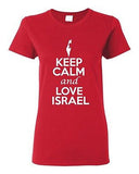 Ladies Keep Calm And Love Israel Country People Nation Patriotic T-Shirt Tee