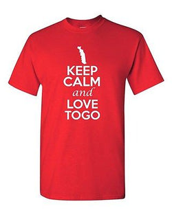 Keep Calm And Love Togo Country Nation Patriotic Novelty Adult T-Shirt Tee