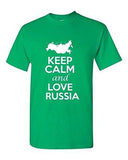 Keep Calm And Love Peru Country Novelty Statement Graphic Adult T-Shirt Tee