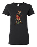 Ladies Zombie Giraffe Undead Monster Animals Horror Apocalypse DT T-Shirt Tee