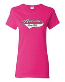 Ladies Awesome Since 1956 With Tail Happy Birthday Gift Funny DT T-Shirt Tee