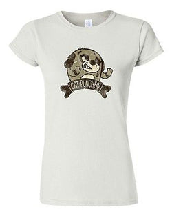 Junior Cat Puncher Dog Cat Fight Pet BeanePod Artworks Art Funny DT T-Shirt Tee