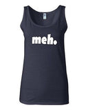 Junior Meh Geek Nerd Cool Retro Novelty Statement Graphics Tank Top