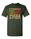 Fitness? More Like Fitness Whole Pizza In My Mouth Funny DT Adult T-Shirt Tee