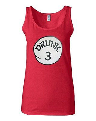 Junior Drunk 3 Beer Lover Funny Humor Graphic Novelty 100% Cotton Tank Top