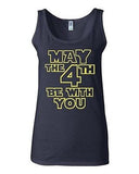 Junior May The 4th Be With You Star Wars Fan Wear Graphic Humor Novelty Tank Top