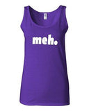 Junior Meh Geek Nerd Cool Retro Novelty Statement Graphics Tank Top