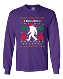 Long Sleeve Adult T-Shirt I Believe Sasquatch Big Foot Ugly Christmas Funny DT