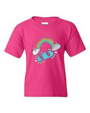 Radbow Rainbow Skateboard BeanePod Artworks Art Funny Youth Kids T-Shirt Tee