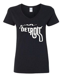 V-Neck Ladies Detroit Smoking Gun Philadelphia Rifle The Gang Smoke T-Shirt Tee