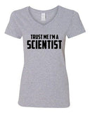 V-Neck Ladies Trust Me I'm A Scientist Science Experiment Funny T-Shirt Tee