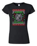Junior Merry Pitmas Dog Pitbull Dog Animals Ugly Christmas Funny DT T-Shirt Tee