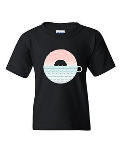 Coffee And Donuts Desserts Cup BeanePod Artwork Art Funny Youth Kids T-Shirt Tee