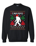 I Believe Sasquatch Big Foot Ugly Christmas Funny DT Novelty Crewneck Sweatshirt