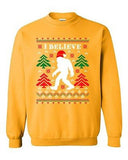 I Believe Sasquatch Big Foot Ugly Christmas Funny DT Novelty Crewneck Sweatshirt