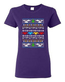 Ladies Star Travel Ugly Christmas Comic Space Movie Parody Funny DT T-Shirt Tee